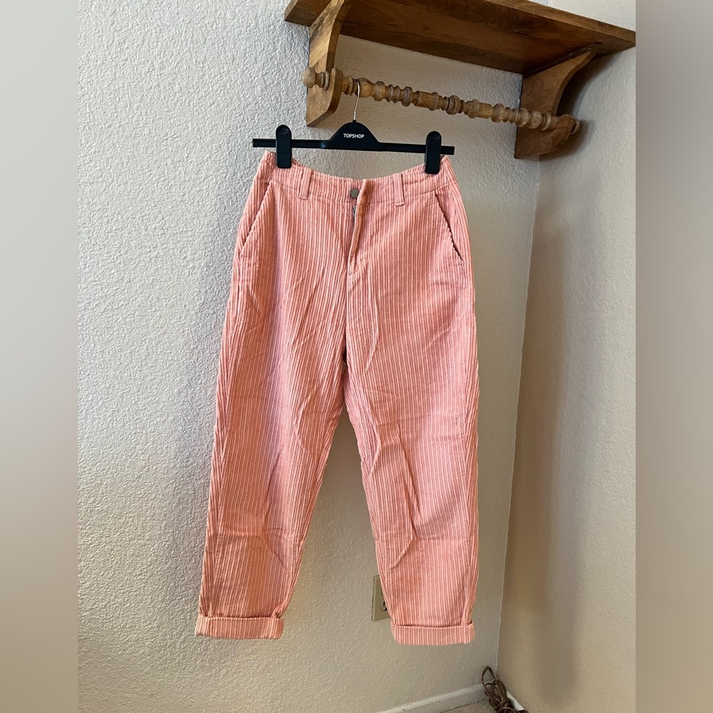 NWOT Topshop pink corduroy pant Sz 6